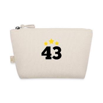 43 Jahre Stern - Geschenk zum 43. Jubiläum - Bio-Täschchen - Natur - Vorne