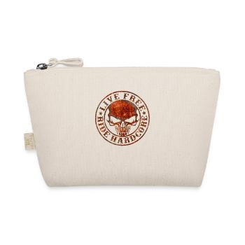 Motorcycle Motorcycle Rebel Legend Ride Vintage Birthday - Organic Pouch - nature - Front
