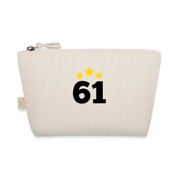 61 Year Old Star - 61st Anniversary Gift - Organic Pouch - nature - Front