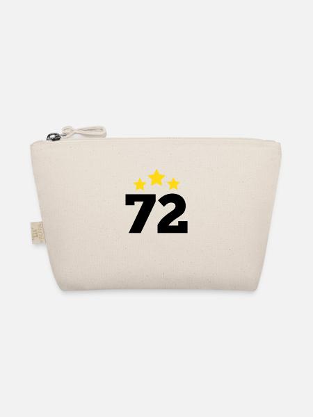 72 Years Star - 72nd Anniversary Gift - Organic Pouch - nature - Front