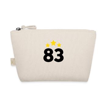 83 Jahre Stern - Geschenk zum 83. Jubiläum - Bio-Täschchen - Natur - Vorne