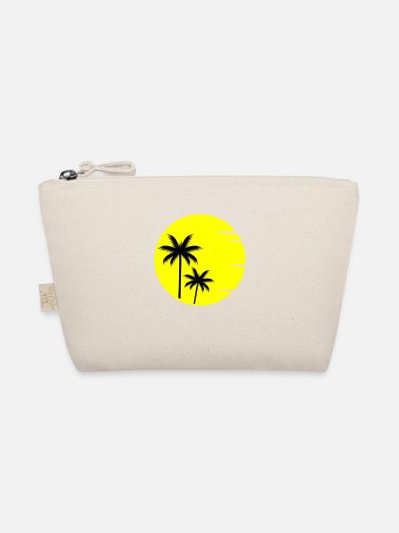 Sunset Palm Trees - Organic Pouch - nature - Front