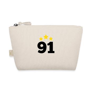 91 Years Star - 91st Anniversary Gift - Organic Pouch - nature - Front