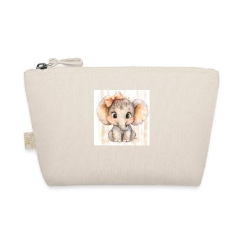 Süßer Baby Elefant – Niedliches Kinder T-Shirt - Bio-Täschchen - Natur - Vorne
