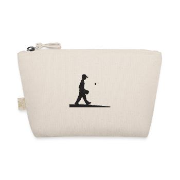 Baseballspieler schwarz weiß - Bio-Täschchen - Natur - Vorne