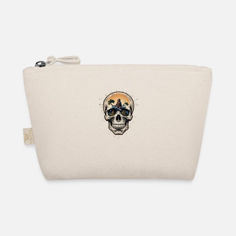 Totenkopf Schädel 05838 - Bio-Täschchen - Natur