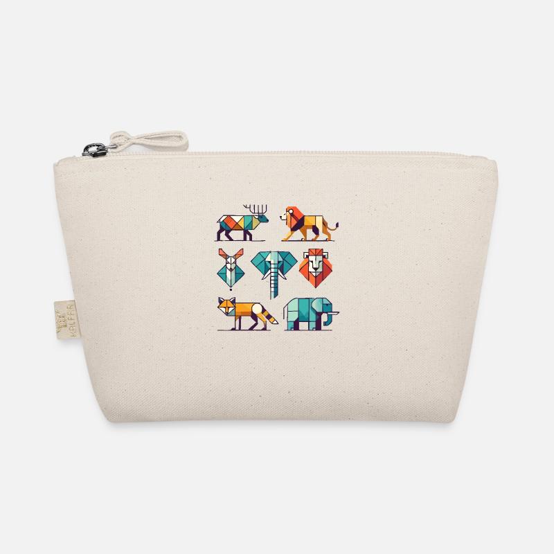 Geometric Animals - Organic Pouch - nature
