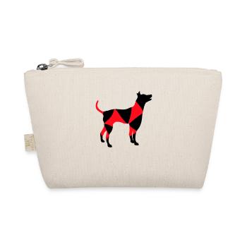 Großer Hund Silhouette Gefährlich Cooles Muster - Bio-Täschchen - Natur - Vorne