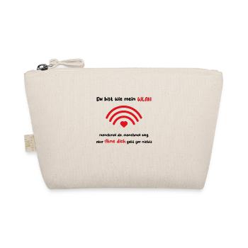 Herzschlag der Verbindung - Du bist wie mein WLAN - Bio-Täschchen - Natur - Vorne