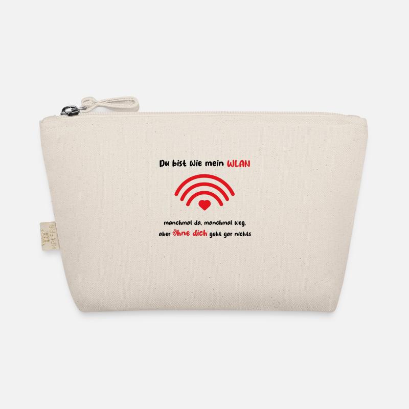 Herzschlag der Verbindung - Du bist wie mein WLAN - Bio-Täschchen - Natur