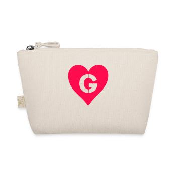 Lettre de coeur G - Trousse biologique - nature - Devant