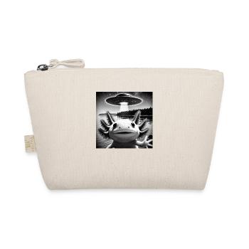 Funny Axolotl Selfie UFO Alien - Organic Pouch - nature - Front