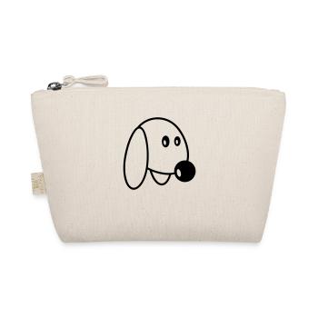 Dog Face Small Happy Pet Head Cute - Organic Pouch - nature - Front