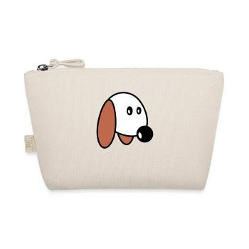 Dog Face Small Happy Pet Head Cute - Organic Pouch - nature - Front