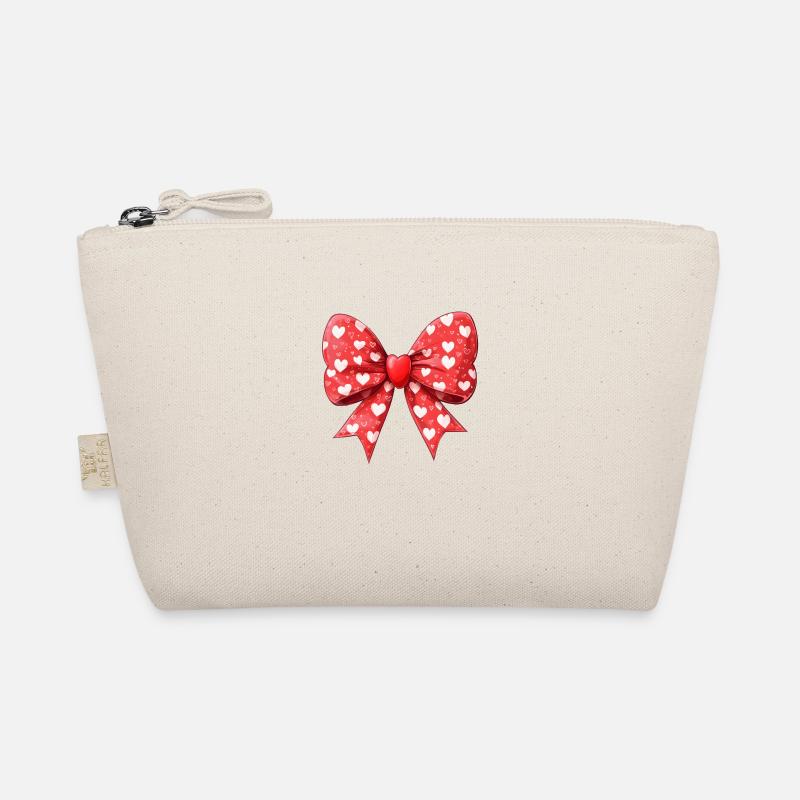 Valentinstag Herz Schleife Geschenk Bio-Täschchen