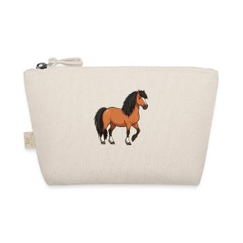 Icelandic pony reel - Organic Pouch - nature - Front
