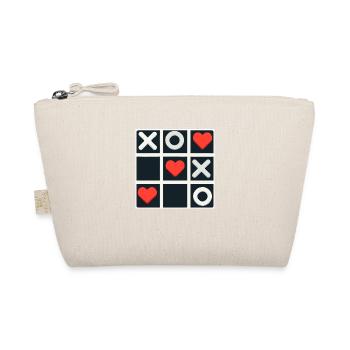 Tic Tac Toe Love Wins - Organic Pouch - nature - Front