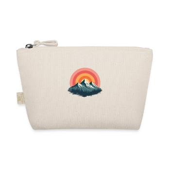 Vintage Berg mit retro Sonnenuntergang - Bio-Täschchen - Natur - Vorne