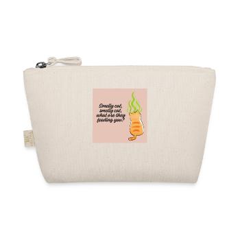 "Smelly Cat Funny Pop Culture Quote Design" - Organic Pouch - nature - Front
