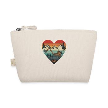 mountain hiking Retro Vintage Valentine s Day - Organic Pouch - nature - Front