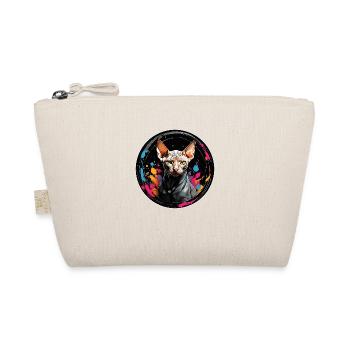 Sphynx cat portrait in watercolor technique - Organic Pouch - nature - Front