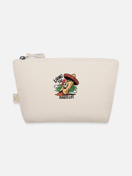 Vivre la vie de burrito - Funny Foodie - Trousse biologique - nature - Devant