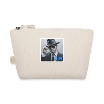 Blues brother mit Hut und Zigarette - Bio-Täschchen - Natur - Vorne