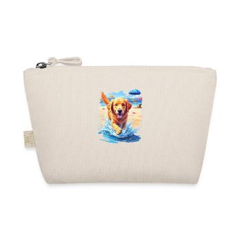 Dog on the beach - Organic Pouch - nature - Front