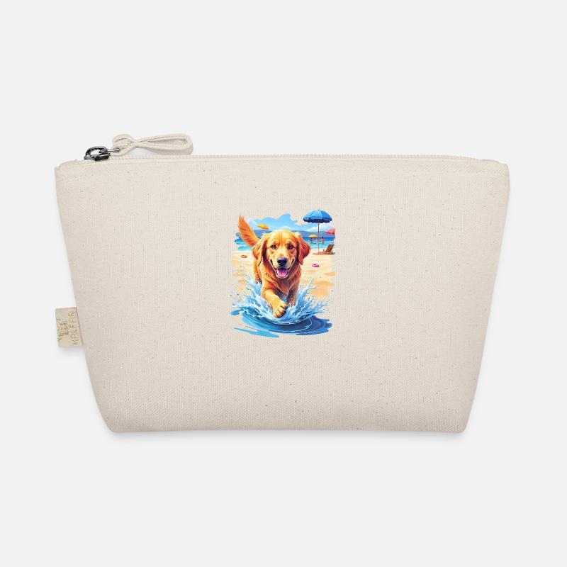 Hund am Strand Bio-Täschchen