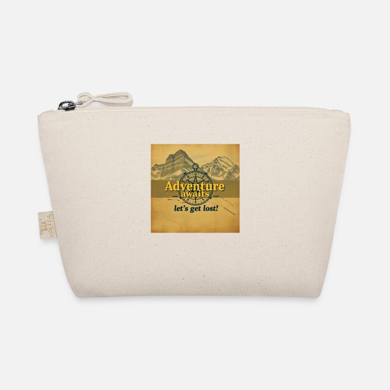 Adventure Awaits Vintage Map Travel Explorer Organic Pouch