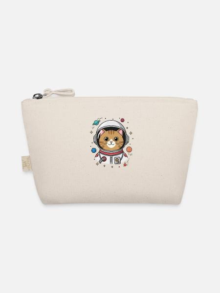 Astronaut Cat - Organic Pouch - nature - Front