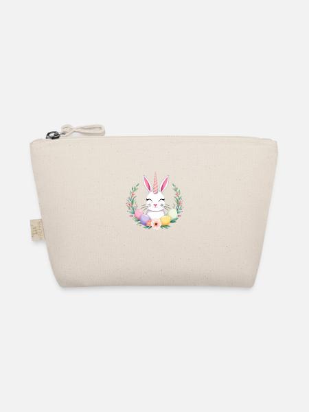 Unicorn Easter bunny - Organic Pouch - nature