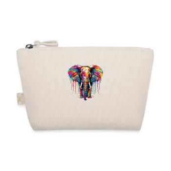 Bunter Elefant - Bio-Täschchen - Natur - Vorne