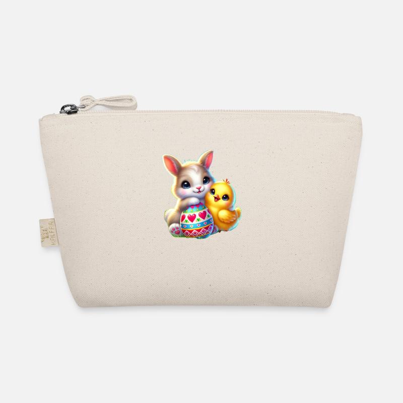 Ostern-Hase-Kücken-Ei - Bio-Täschchen - Natur
