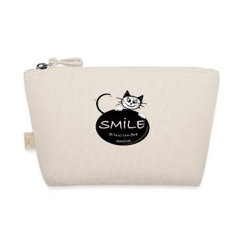 Bubble Happy The Cat SMILE - Organic Pouch - nature - Front