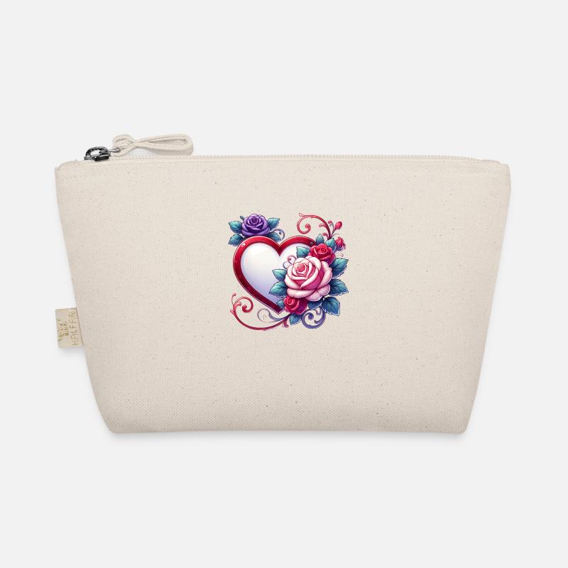 Eternal Love: Roses & Heart Organic Pouch