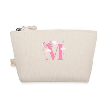 Lettre m rose nuages - Trousse biologique - nature - Devant