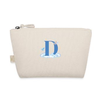 Letter d blue clouds airplane child - Organic Pouch - nature - Front