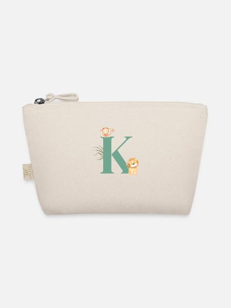 Letter k green jungle animals - Organic Pouch - nature - Front