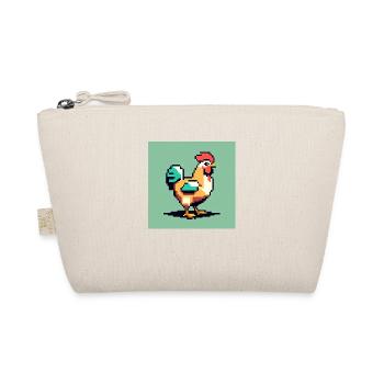 A naughty chicken in retro pixel art - Organic Pouch - nature - Front