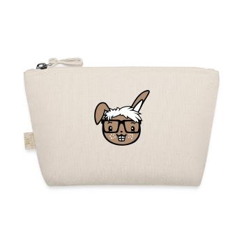 Hase Nerd Geek Hornbrille Schlau Freak Intelligent - Bio-Täschchen - Natur - Vorne