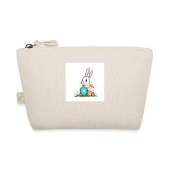 Ei und Hase – Farbenfroh - Bio-Täschchen - Natur - Vorne