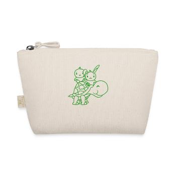 2 Bunny Bird Big Giant Turtle Waving Team - Organic Pouch - nature - Front