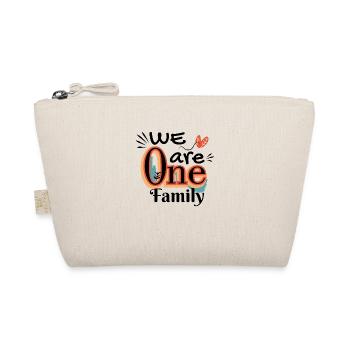 🌈 We Are One Family – Colorful Unity Tee 🌈 - Organic Pouch - nature - Front