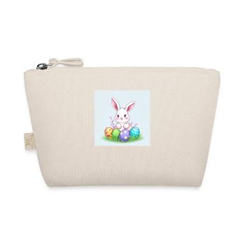 Osterhase und bunte Freude - Bio-Täschchen - Natur - Vorne