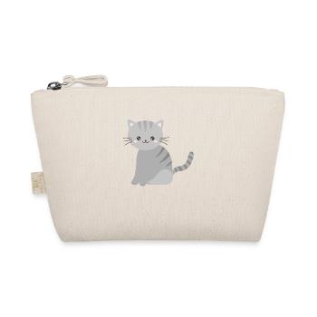 cute grey cat - Organic Pouch - nature - Front