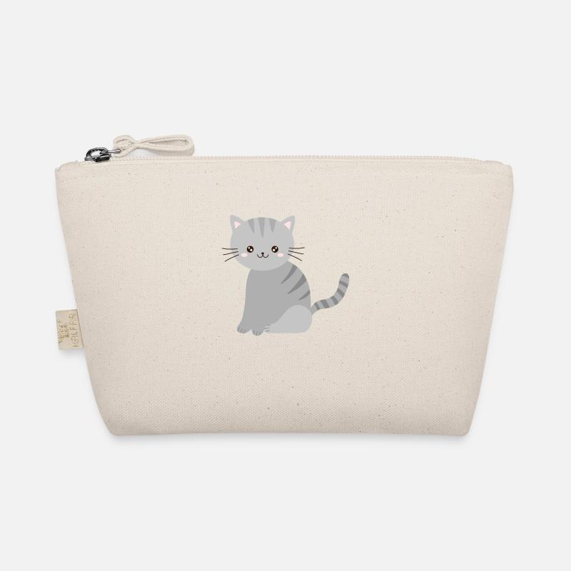 mignon chat gris Trousse biologique