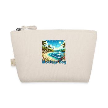 Montego Bay Jamaica Beach Palm Trees Grunge Vacation - Organic Pouch - nature - Front