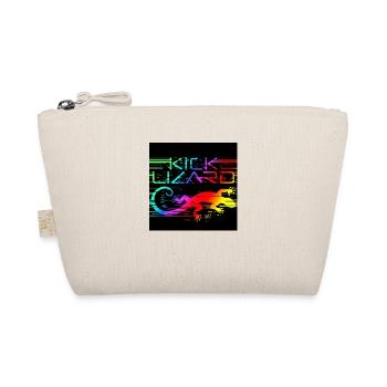 KICK LIZARD LOGO RAINBOW BLACK - Organic Pouch - nature - Front