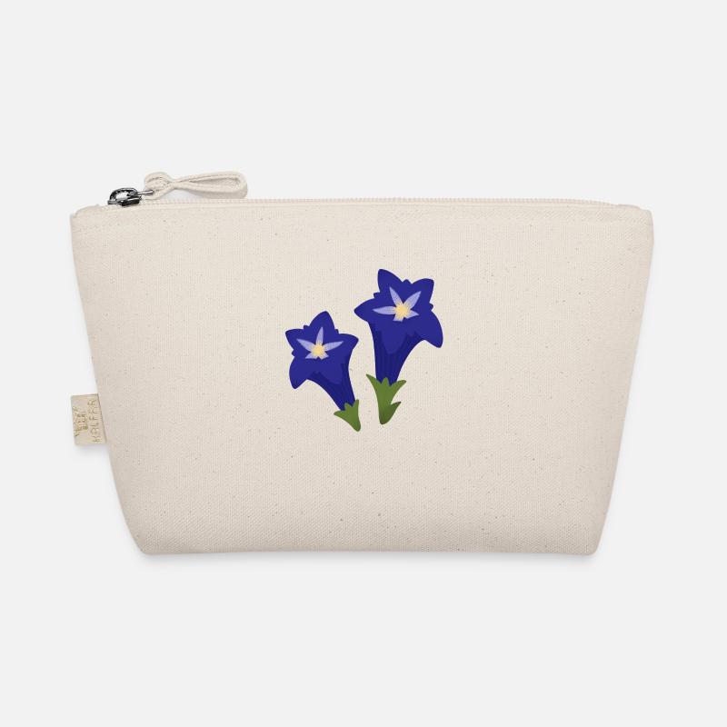 blue gentian flowers Organic Pouch